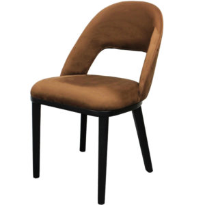 Chaise marron brasserie